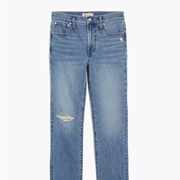 Madewell New Mid-Rise Perfect Vintage Jean Ainsdale Wash Knee-Rip Edition 23 NWT - Picture 5 of 16